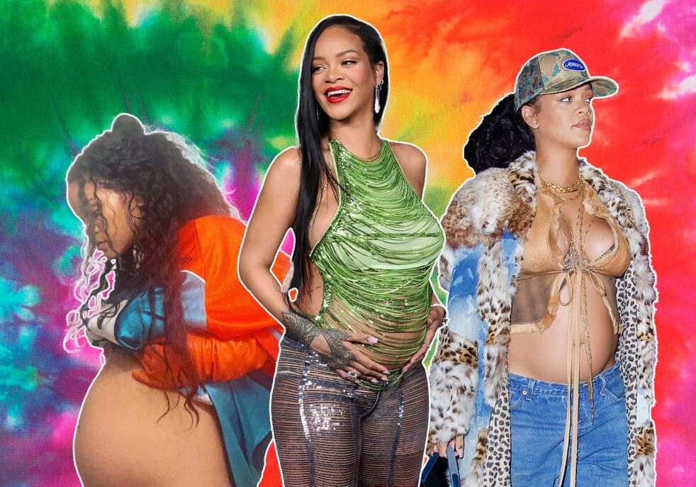 Rihanna baby bump fashion